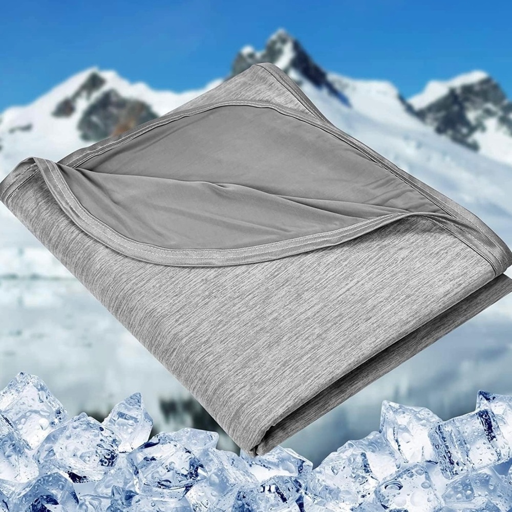HOMFINE Cooling Blanket,for Hot Sleepers NEW 50x70 gray throw cool bedding